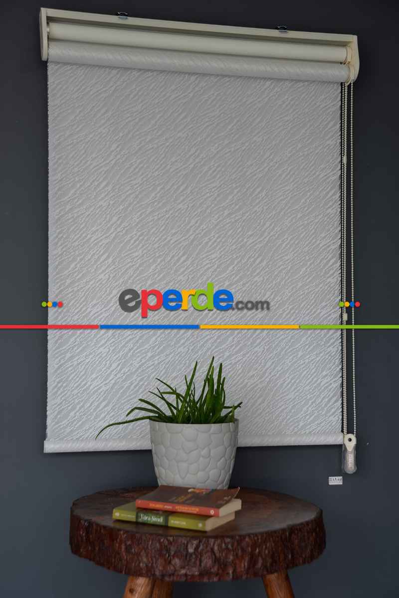 Halim Perdesan Dacuz-200 Beyaz Renk Etekli Veya Eteksiz Çift Mekanizmalı Tül Stor Perde