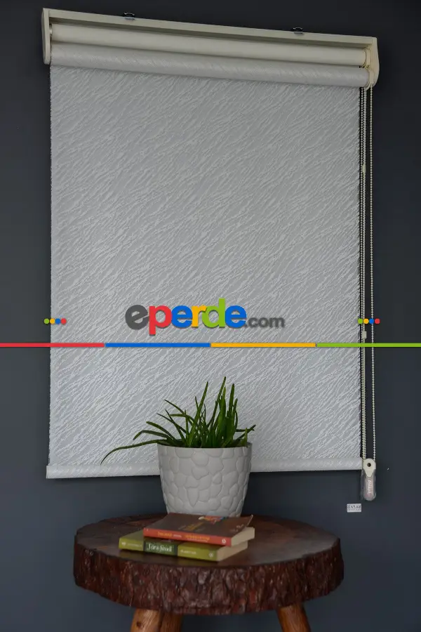 Halim Perdesan Dacuz-200 Beyaz Renk Etekli Veya Eteksiz Çift Mekanizmalı Tül Stor Perde