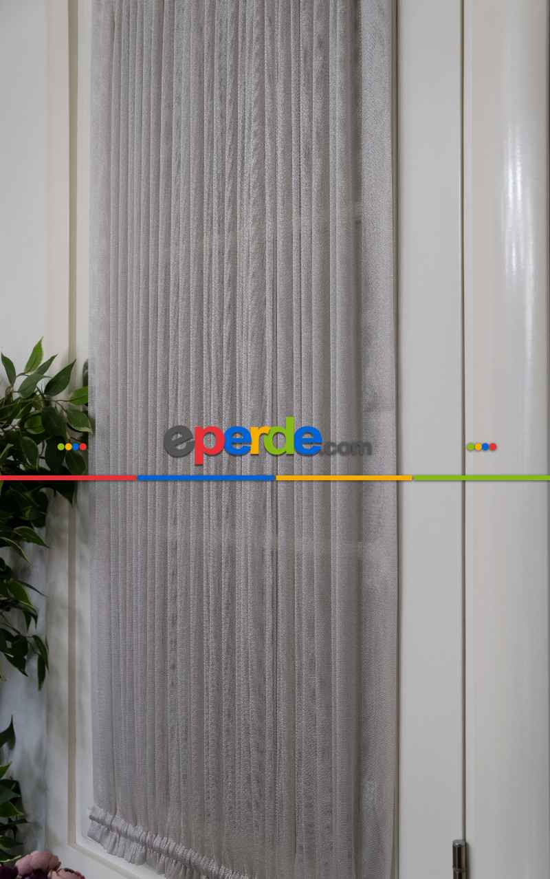 Monaliza Gri Tül Ütü İstemeyen Fantazi Tül