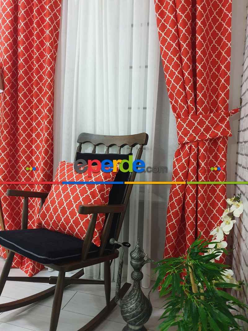 Ottoman Desenli Fon Perde Evm1930 Kumaşı Kalındır Duck Bezi Değildir