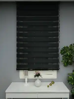 Oturma Odası - Perle Home Düz Zebra Perde Siyah