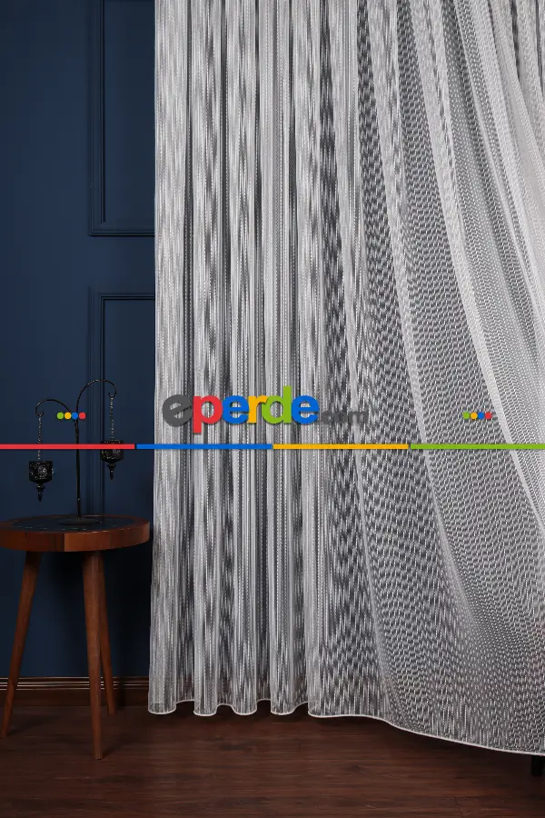 Taraklı Zikzak Ip Düz Tül Perde Ütü Istemez