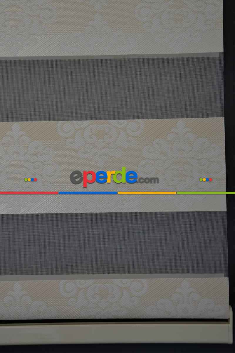 Halim Perdesan Ft-980 Beyaz Renk Etekli Veya Eteksiz Zebra Stor Perde