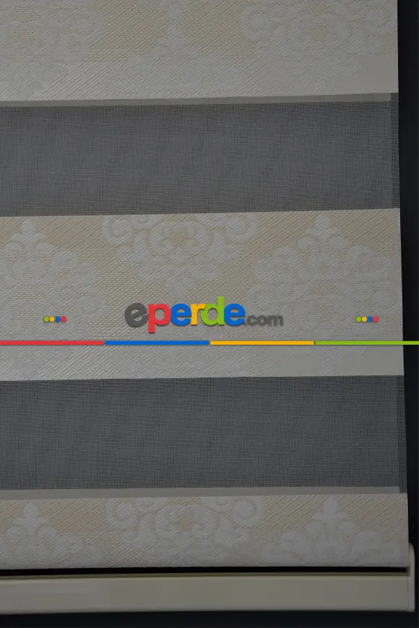 Halim Perdesan Ft-980 Beyaz Renk Etekli Veya Eteksiz Zebra Stor Perde