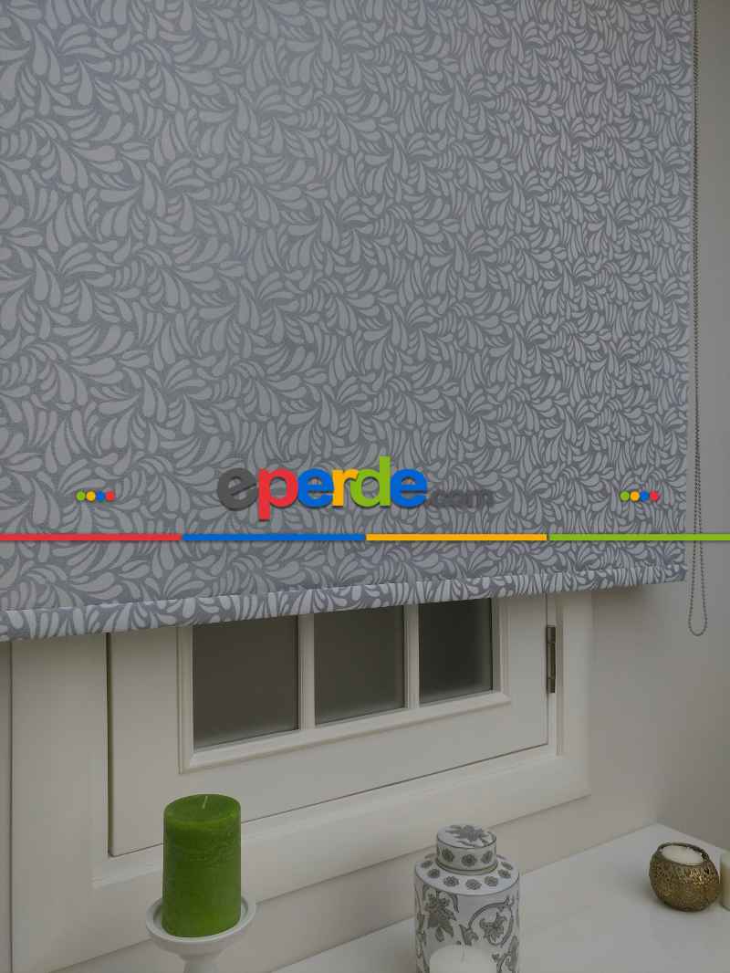 Kendinden Desenli Stor Perde Gri- Gri-füme-antrasit-beyaz- Çok Renkli 2