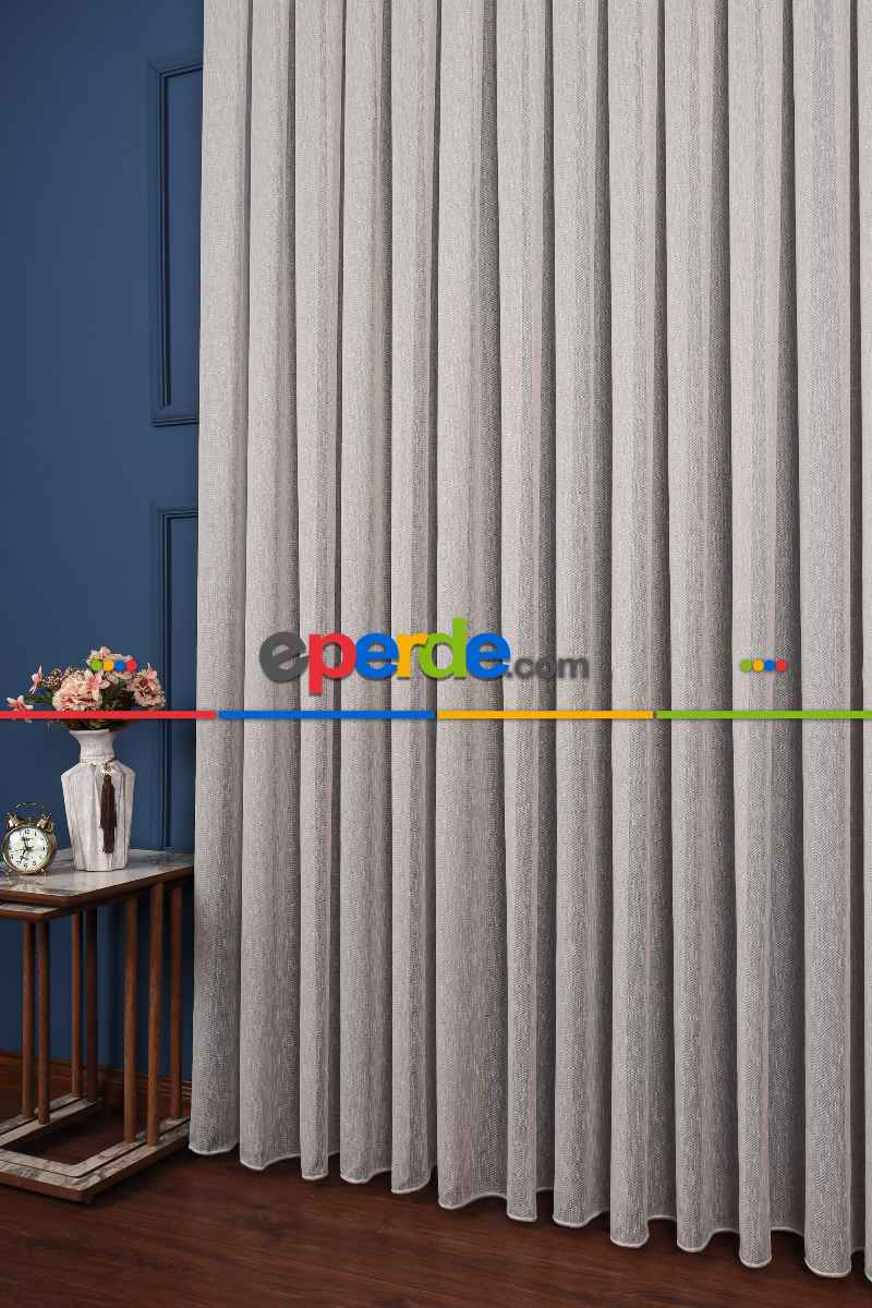 Salon Tül Perde - Balık Sırt Düz Tül Perde Ütü İstemez