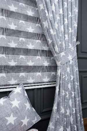 Trend Bebek - Çocuk - Genç Odası Zebra Perde Modelleri 2021- Gri Açık-ekru-su Yeşili