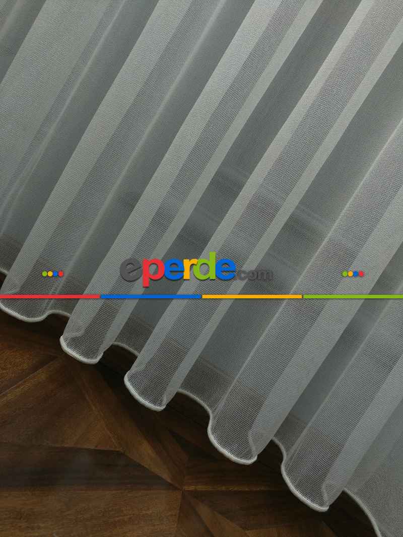 Düz Tül - Zemin Efektli Tül - Zırh Tül - Ütü İstemez- Ekru