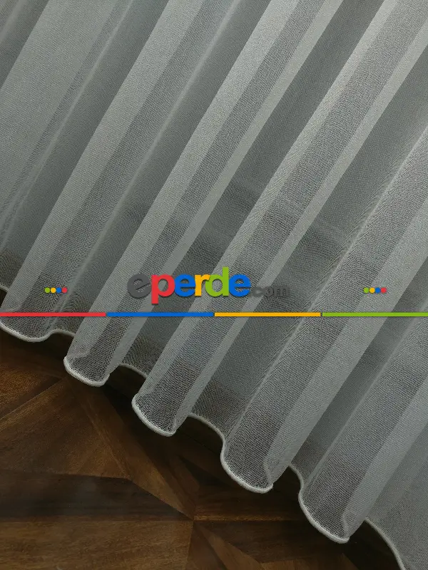 Salon Tül Perde - 2021 Sezonu - Düz Tül - Zemin Efektli Tül - Zırh Tül - Ütü İstemez- Ekru