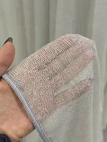 Yatak Odası - Açık Gri Keten Tül Perde, Premium Seri, Kurşunlu Tül