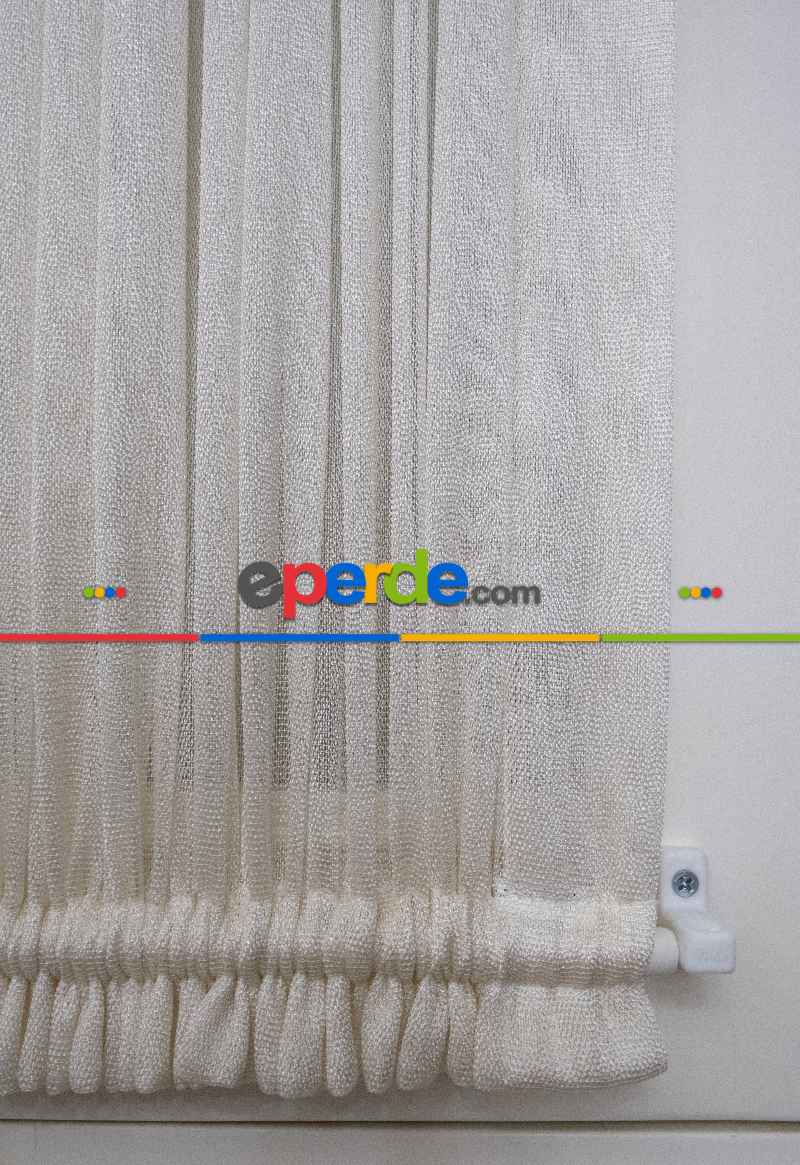 Mutfak Briz Tül - Monaliza Krem Tül Ütü İstemeyen Tül - İtinalı Dikiş Garantisi - Fantazi Tül -dökümlü Tül