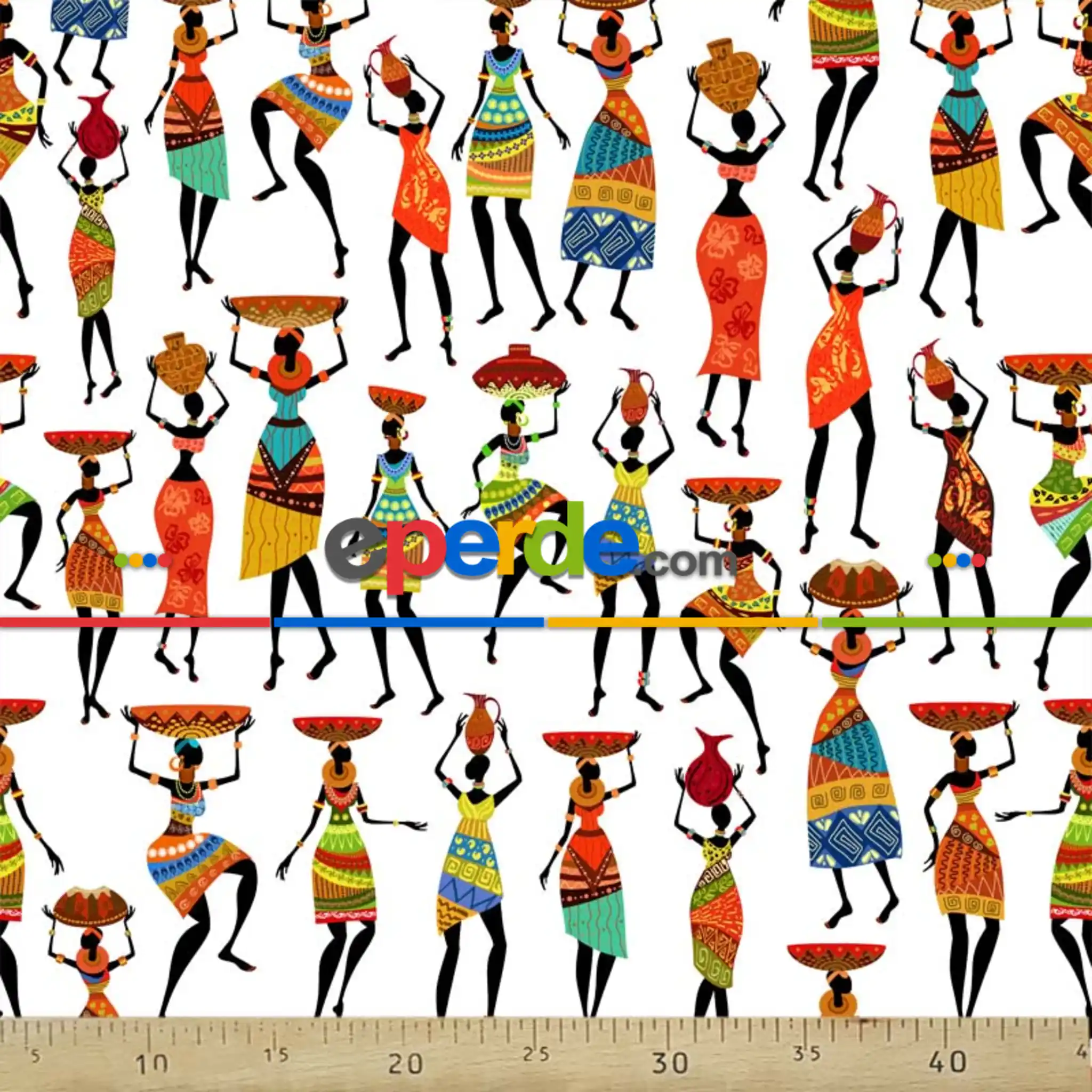 Etnik Desenli Fon Perde Evm632-1 Kumaşı Kalındır Duck Bezi Değildir- Siyah-Kırmızı-Sarı-Turuncu-Açık Yeşil-Mavi Açık-Kahve