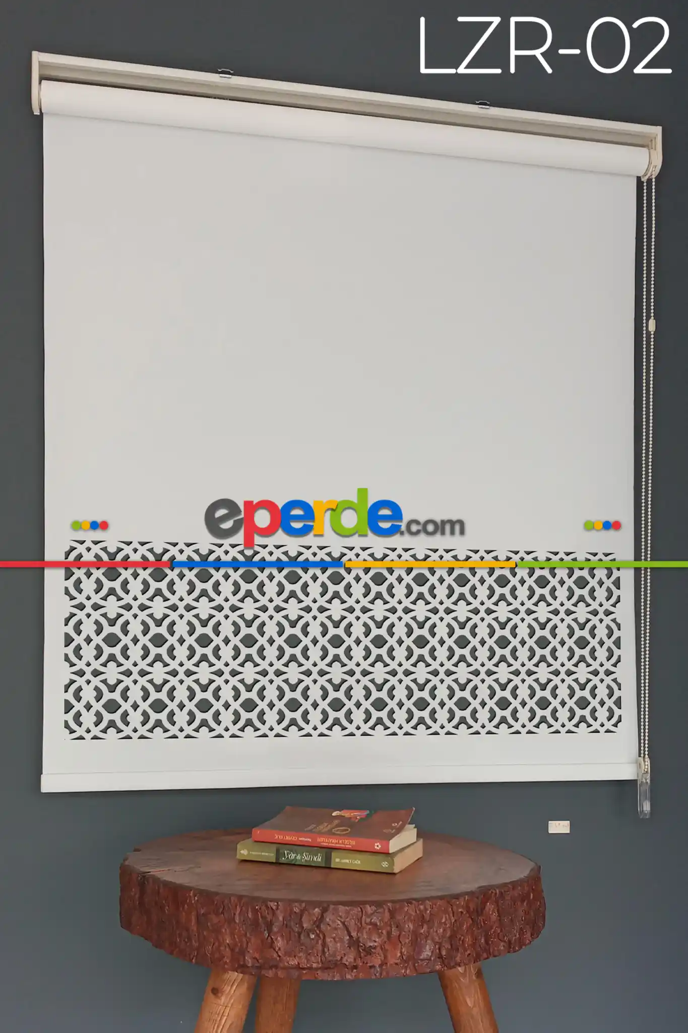 Halim Perdesan 30 Cm Lazer Kesim Kalın Mat Stor Perde, Lazer Kesimli Stor Perde