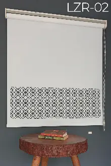 Mutfak Stor - Halim Perdesan 30 Cm Lazer Kesim Kalın Mat Stor Perde - Lzr-02 - Mp-01 Lazer Kesimli Stor Perde