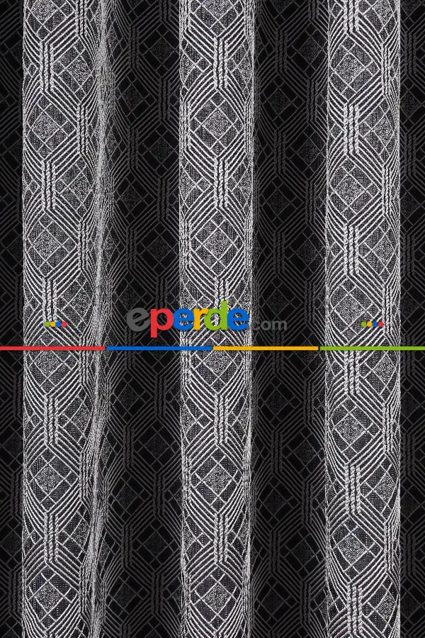 Yatak Odası Fon Perde - S Pile Dökümlü Jakar Dokuma Fon Perde