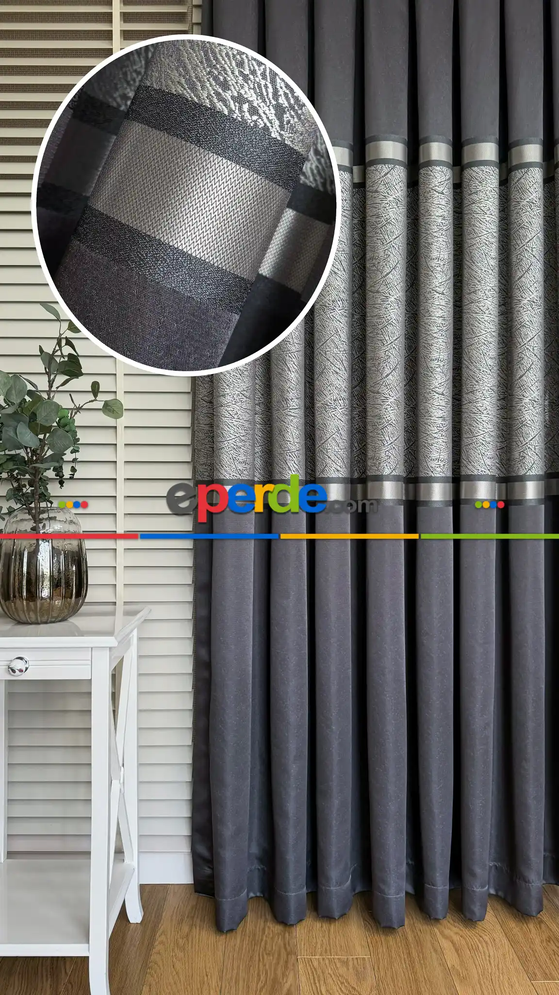 Antrasit Gri Fon Perde, Pano Model