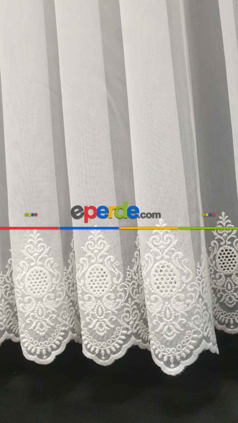 Etek Bohrelli Bambu Tül Ütü İstemez Tül