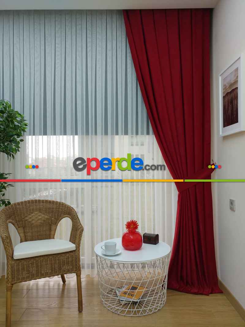 Soft Kırmızı Fon Perde (150)- Kırmızı