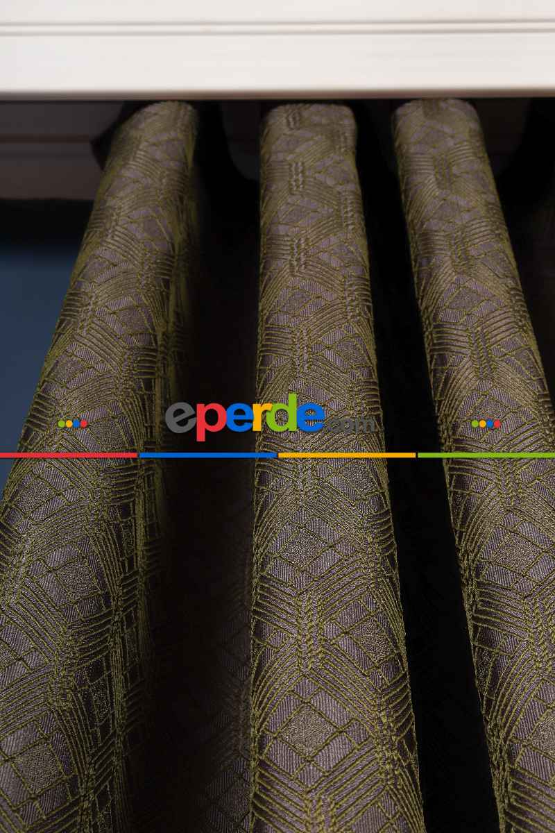 Yatak Odası Fon Perde - S Pile Dökümlü Jakar Dokuma Fon Perde