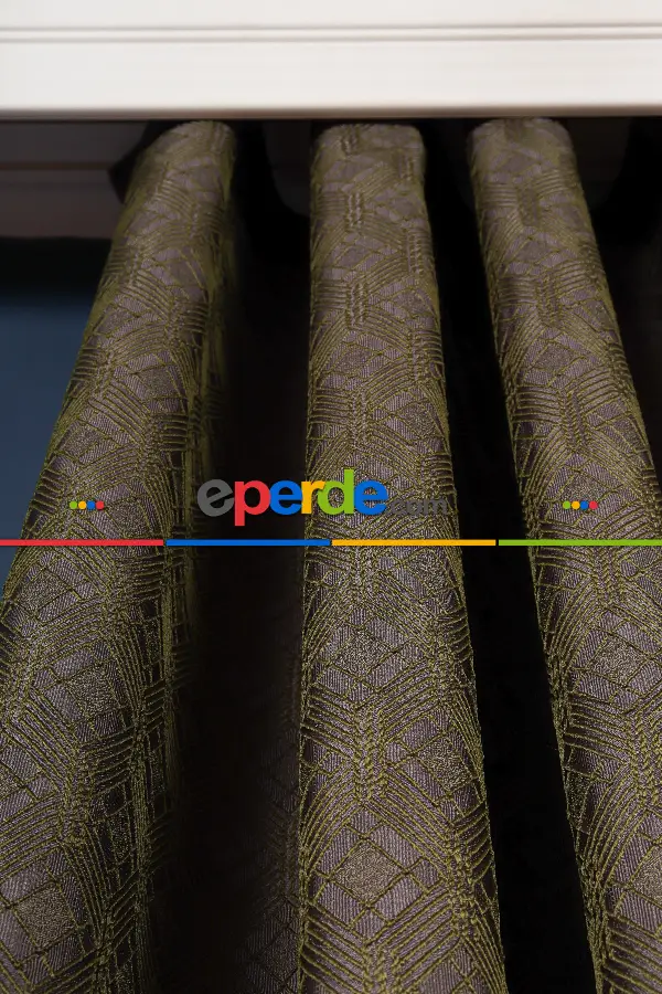 Salon Fon Perde - S Pile Dökümlü Jakar Dokuma Fon Perde