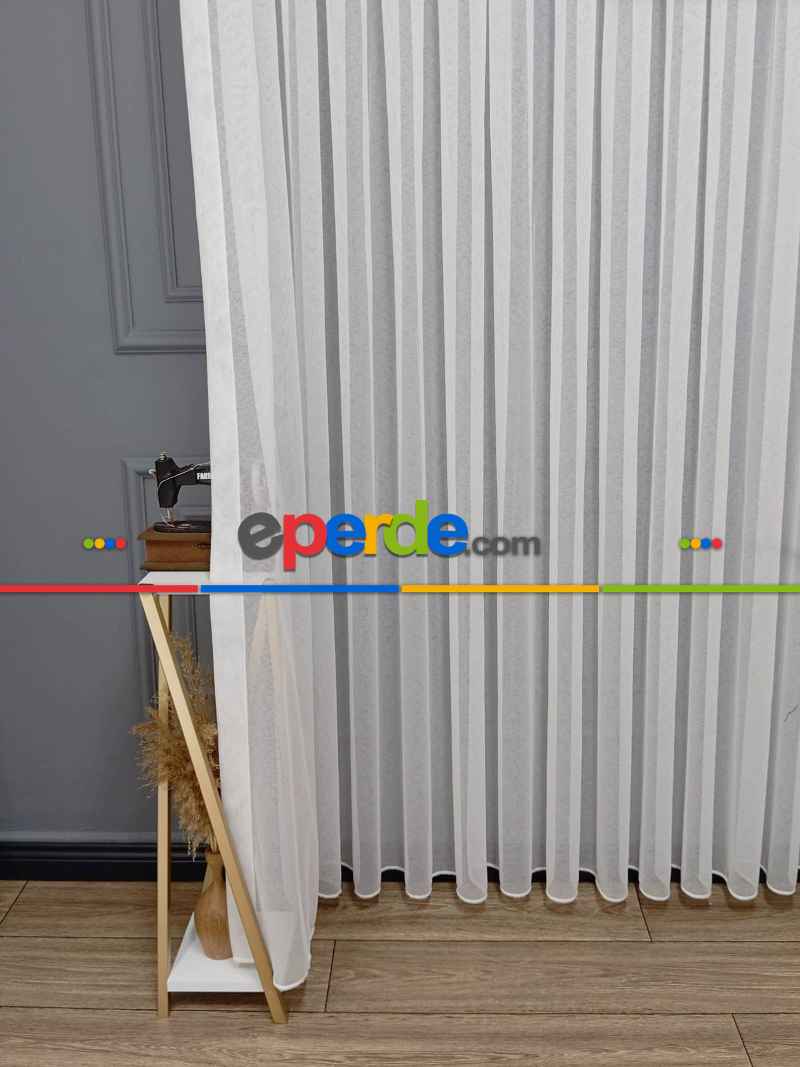 Brillant Buzlu Sade Düz Tasarım Model Tül Perde