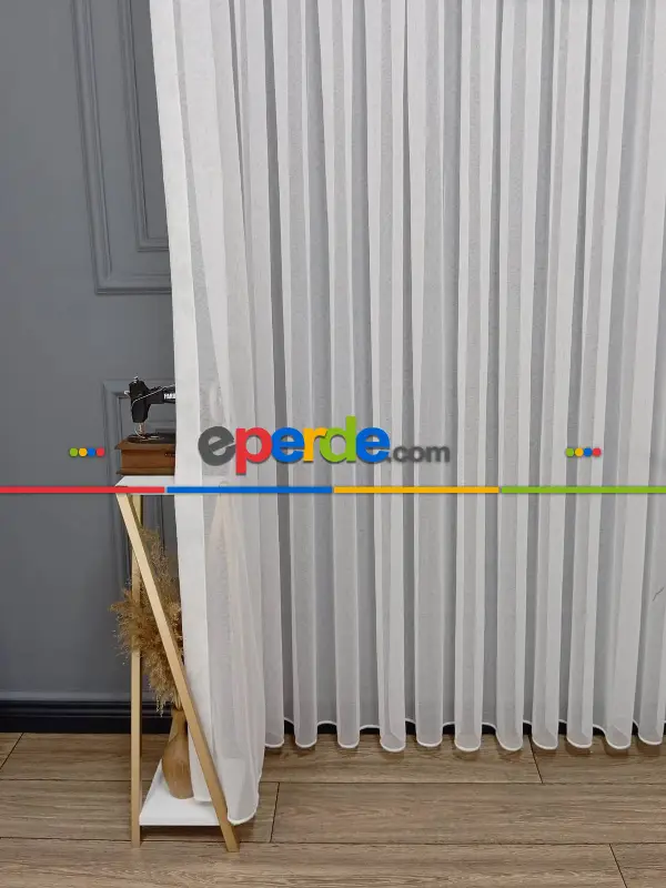 Brillant Buzlu Sade Düz Tasarım Model Tül Perde