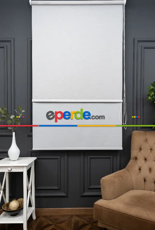 Foldet Keten Tül Ekru