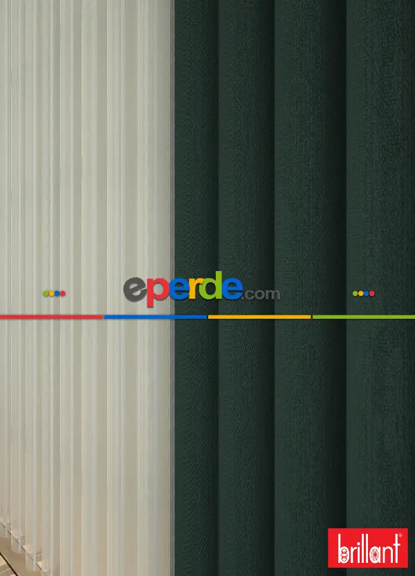 Yatak Odası - Brillant Akıllı Tül Perde Yeşil Renkli Tül Dikey Zebra Perde Düz 1. Kalite