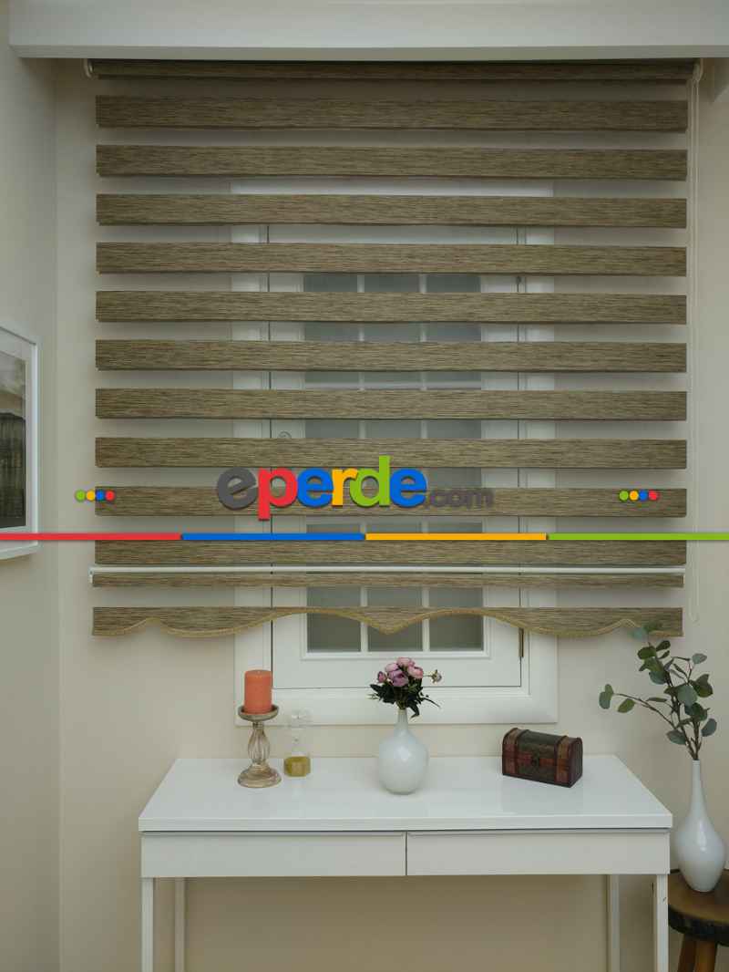 Yatak Odası - Zebra Perde -bambu Zebra (eco Serisi )- Kahve Açık