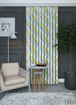 Dökümlü Kumaştan Geniş En Geometrik Desen Fon Perde 1. Kalite