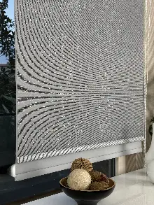 Gri Çiftli Sistem Tül Stor Perde, Standart Metal Kasalı Yüksek Kalite Kornişe Kolay Montaj Seçenekli