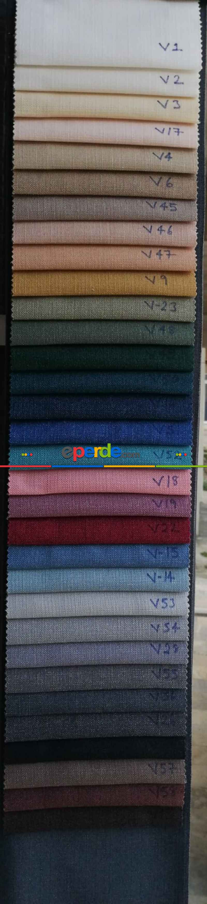 Milpa Keten Düz Fon Perde - 32 Renk Seçekli