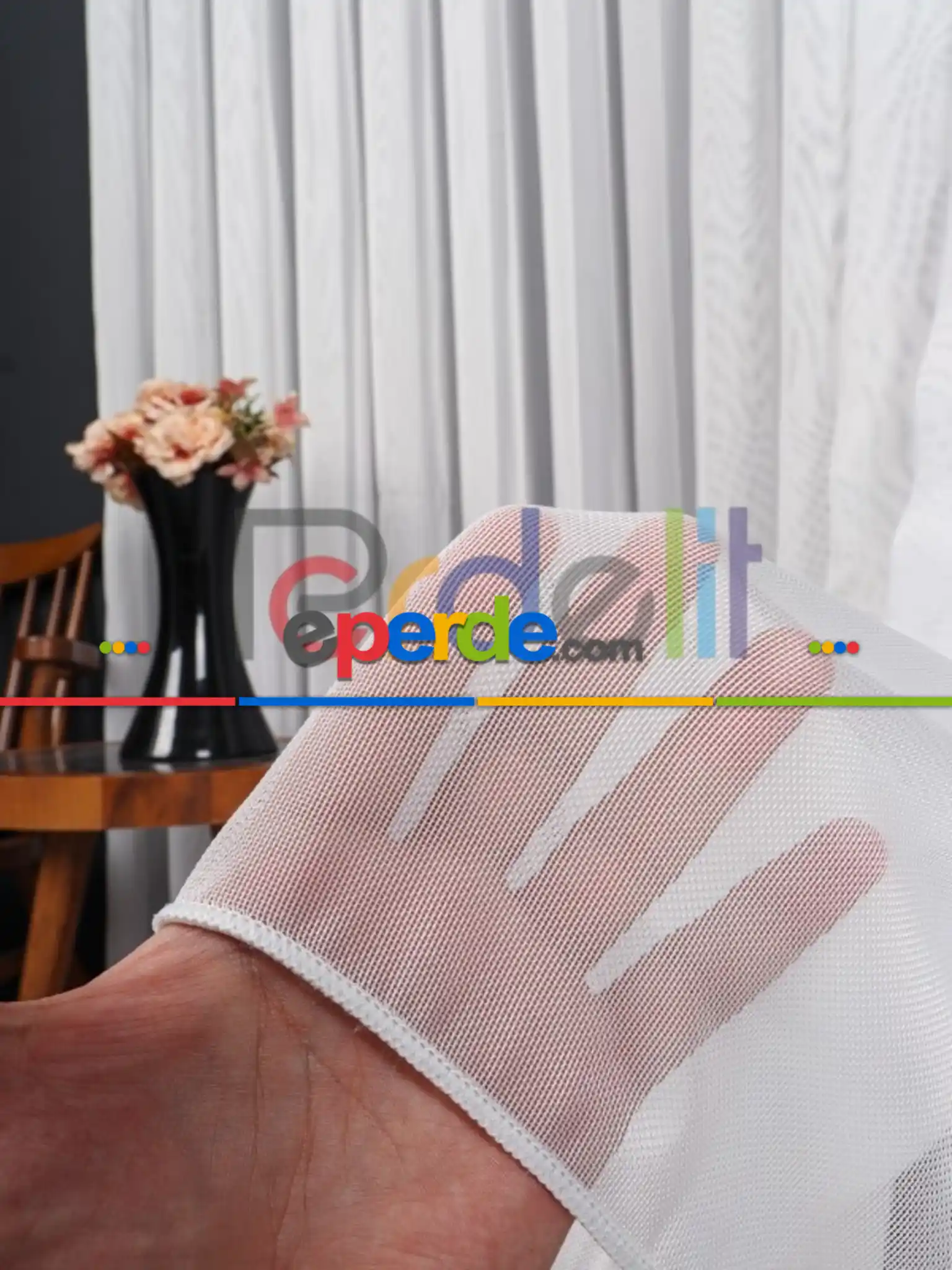 Her Eve Uyum Sağlayan Klasik Ekru Düz Tül Perde