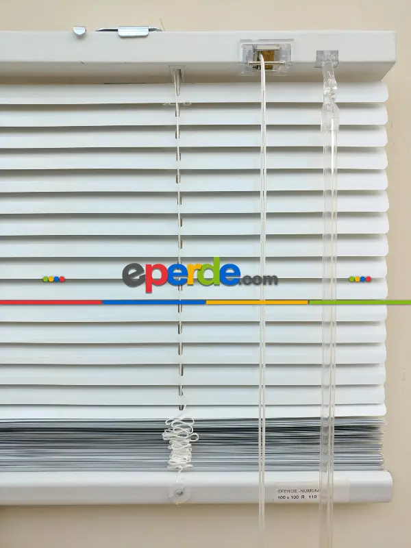 Beyaz - Alüminyum Jaluzi Perde - 16mm Kalınlığında- Beyaz