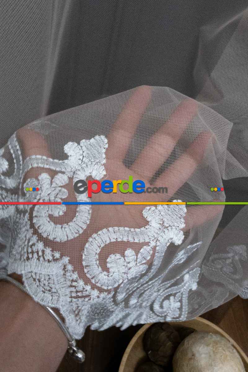 Yatak Odası - Tül Yarım Renkli Degrade Tül Renkli Tül