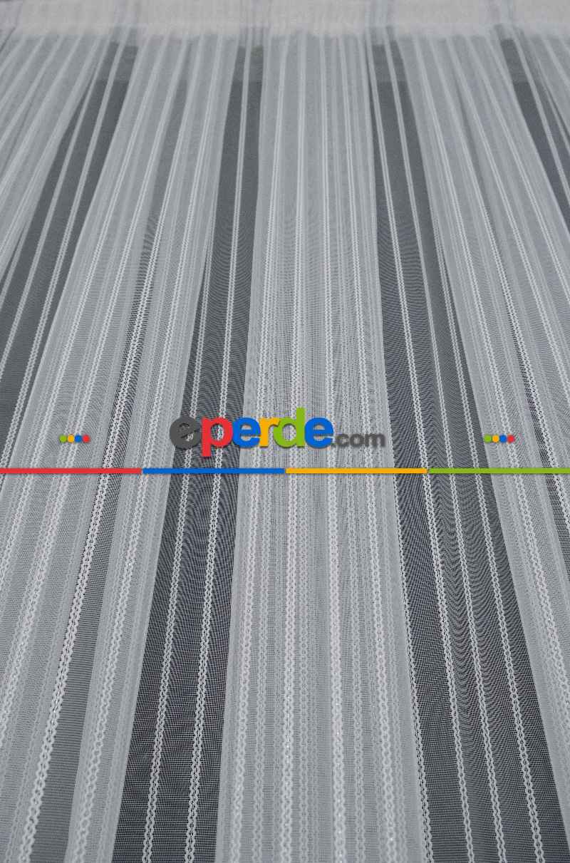 Mutfak - Çizgili Sim Çizgili Gümüş Metal Sim Çizgili Tül