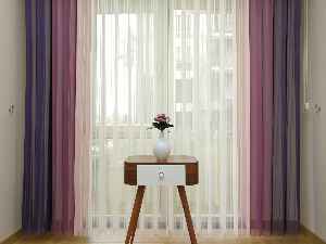 Akıllı Perde 1. Kalite Çizgili Tül Dikey Zebra Perde Mor Gül Kurusu Pudra Ekru- Mor-krem Açık-gül Kurusu-pudra
