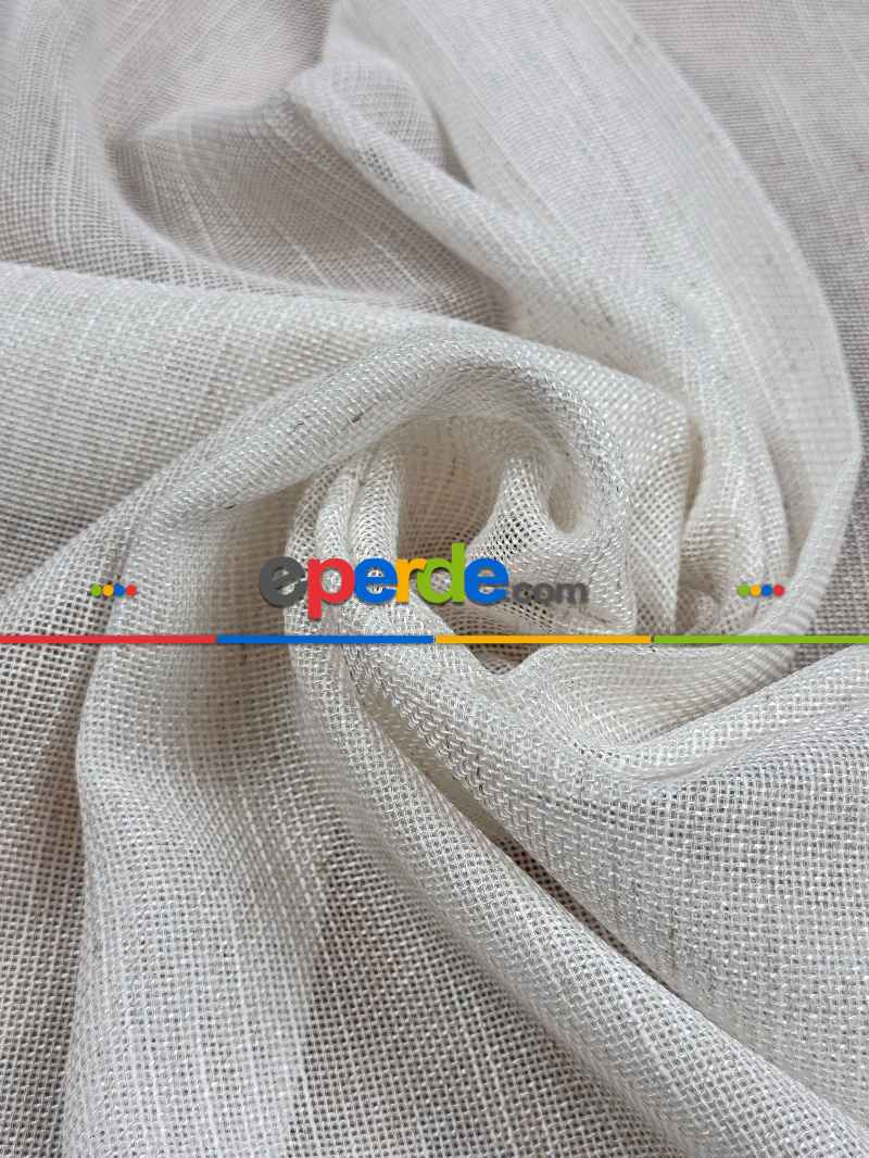 Etek Ucu Damask Nakışlı Düz Tül Perde, Özel Dokuma Premium Seri