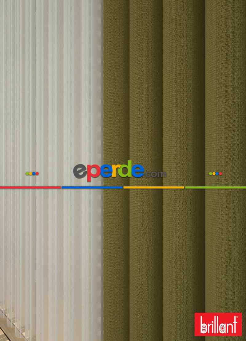 Brillant Akıllı Tül Perde Fıstık Yeşili Tül Dikey Zebra Perde Düz 1. Kalite