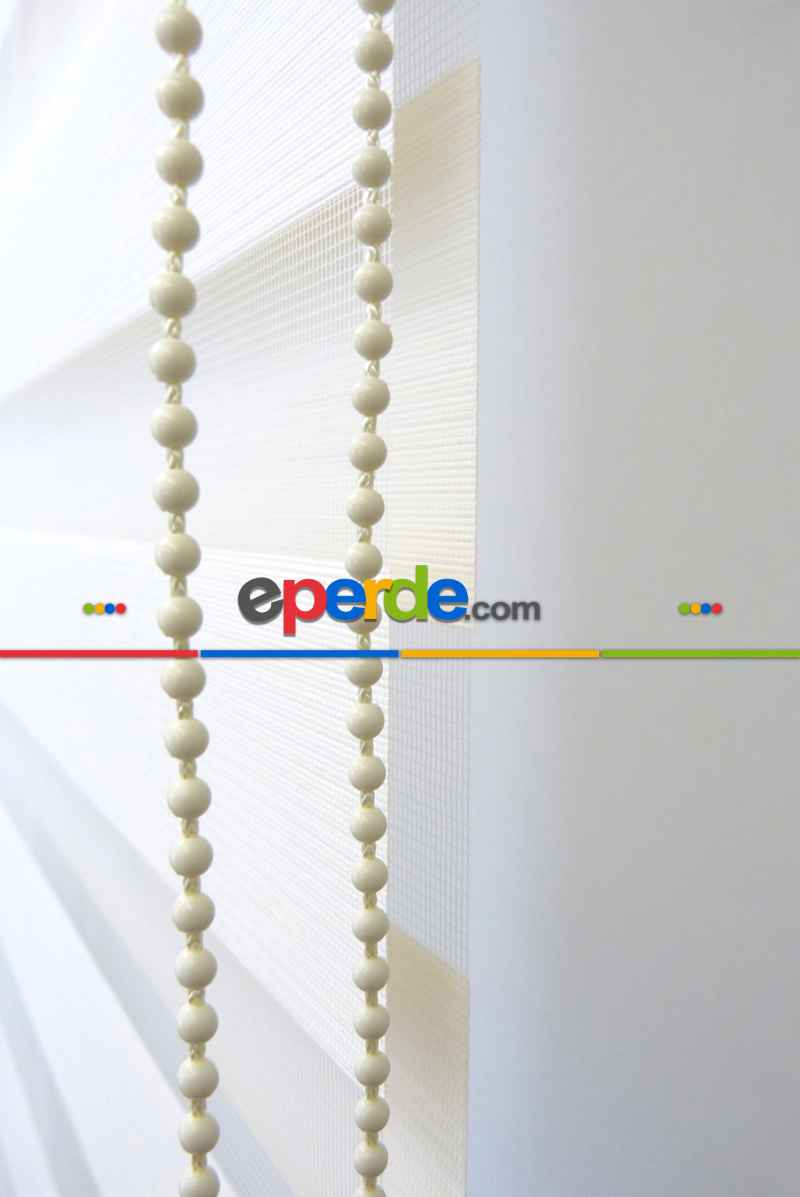 New Düz Zebra Perde- Krem Açık