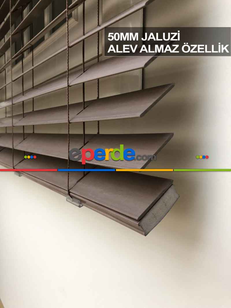 Mutfak Ahşap Jaluzi Perde- Vizon Rengi