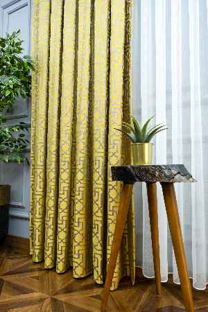 Salon Fon Perde - 2021 Sezonu - Jakar Desenli Fon Perde- Gri-Füme-Antrasit