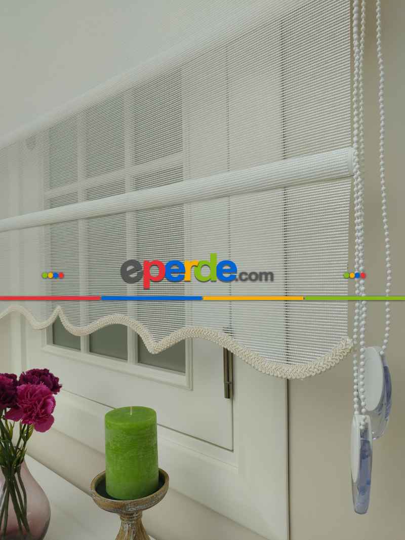 Mutfak - Çiftli Sistem Hasır Desen Ekru- Ekru