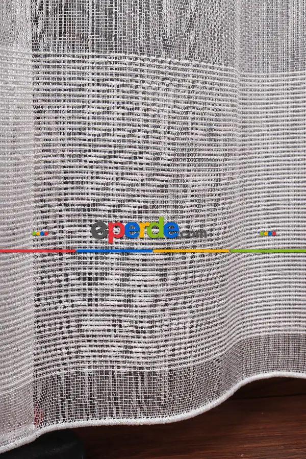 Etek Bantlı Keten Tül Perde Grz 2165