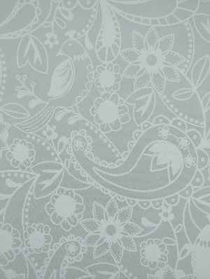 Desenli Mutfak Stor Perde- Beyaz