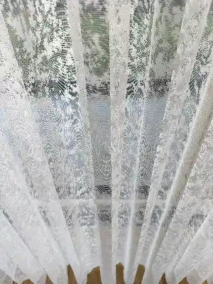 Fransız Dantel Örme Tül Perde, Desenli Ütü İstemeyen Tül