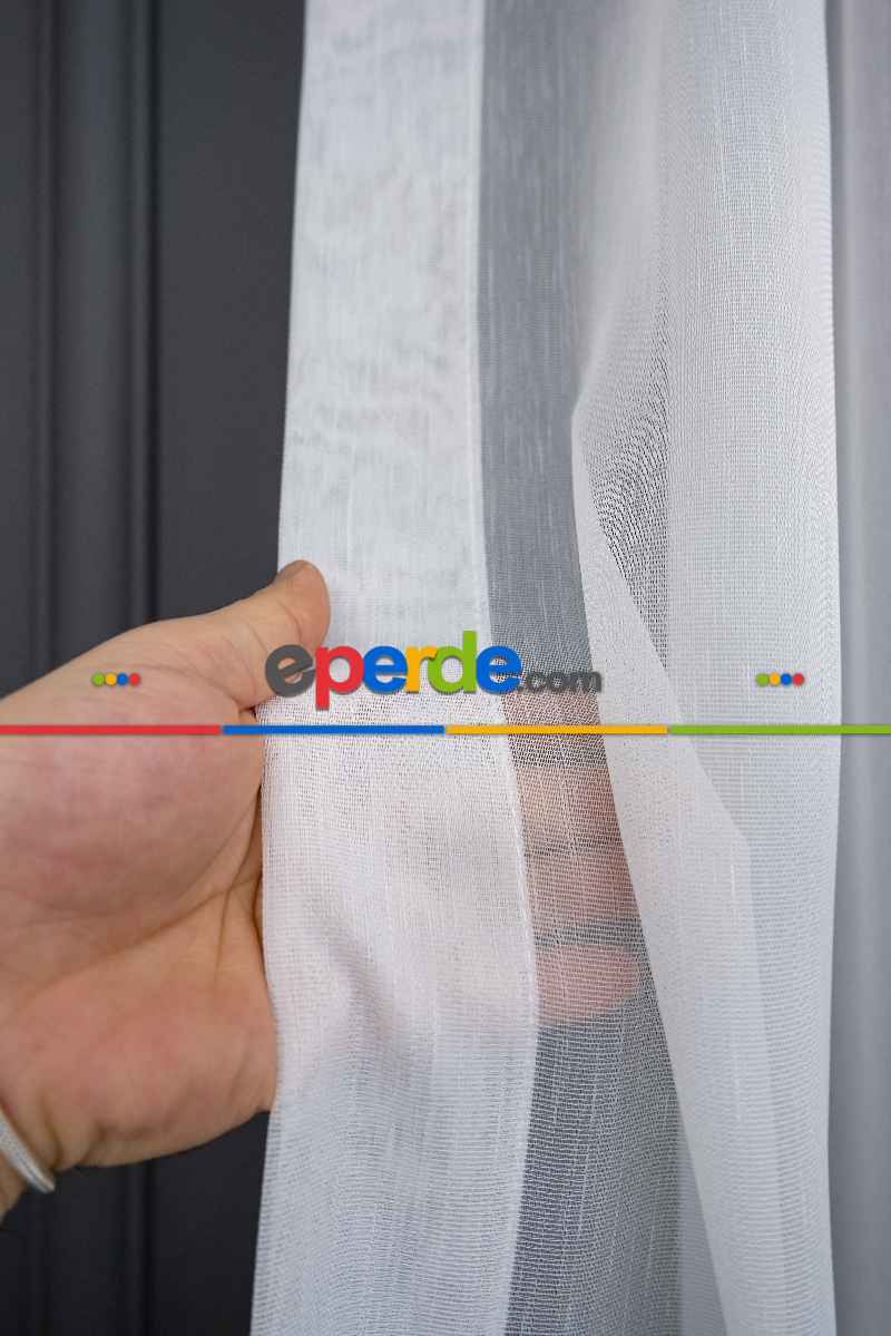 Lüx Ttm Bambu Tül Dökümlü Tül Ekru