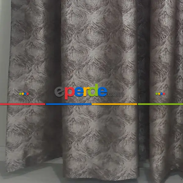 Yatak Odası - Geniş Enli Jakarlı Dokuma Salon Yatak Odası Lüks Perde