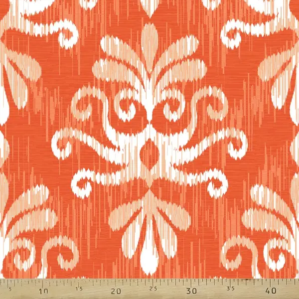 Salon Fon - Etnik Desenli Fon Perde Evm1081 Kumaşı Kalındır Duck Bezi Değildir- Beyaz-Krem