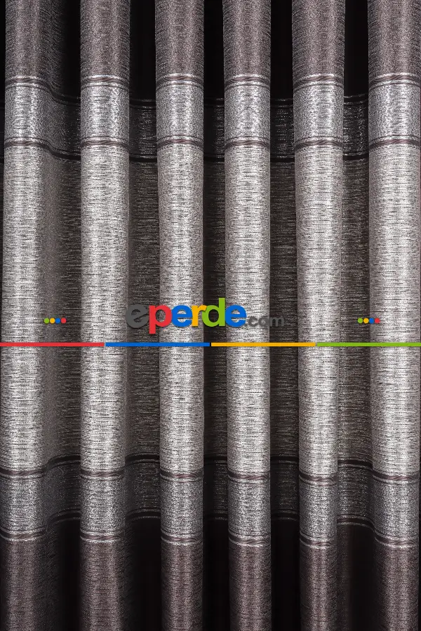 Yatak Odası Fon Perde - Füme - Gümüş Pano Fon Perde